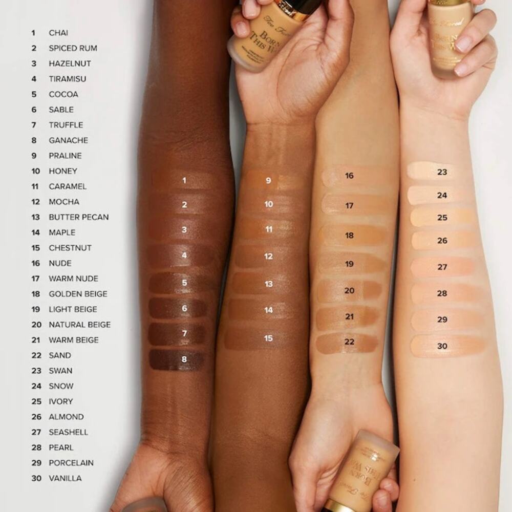 Too Faced Born This Way Foundation in Cocoa - Medium-to-Full Coverage - Picture 2 of 6
